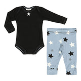 2pc Blue Star Knit Onesis Set - Denny's