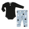 2pc Blue Star Knit Onesis Set - Denny's