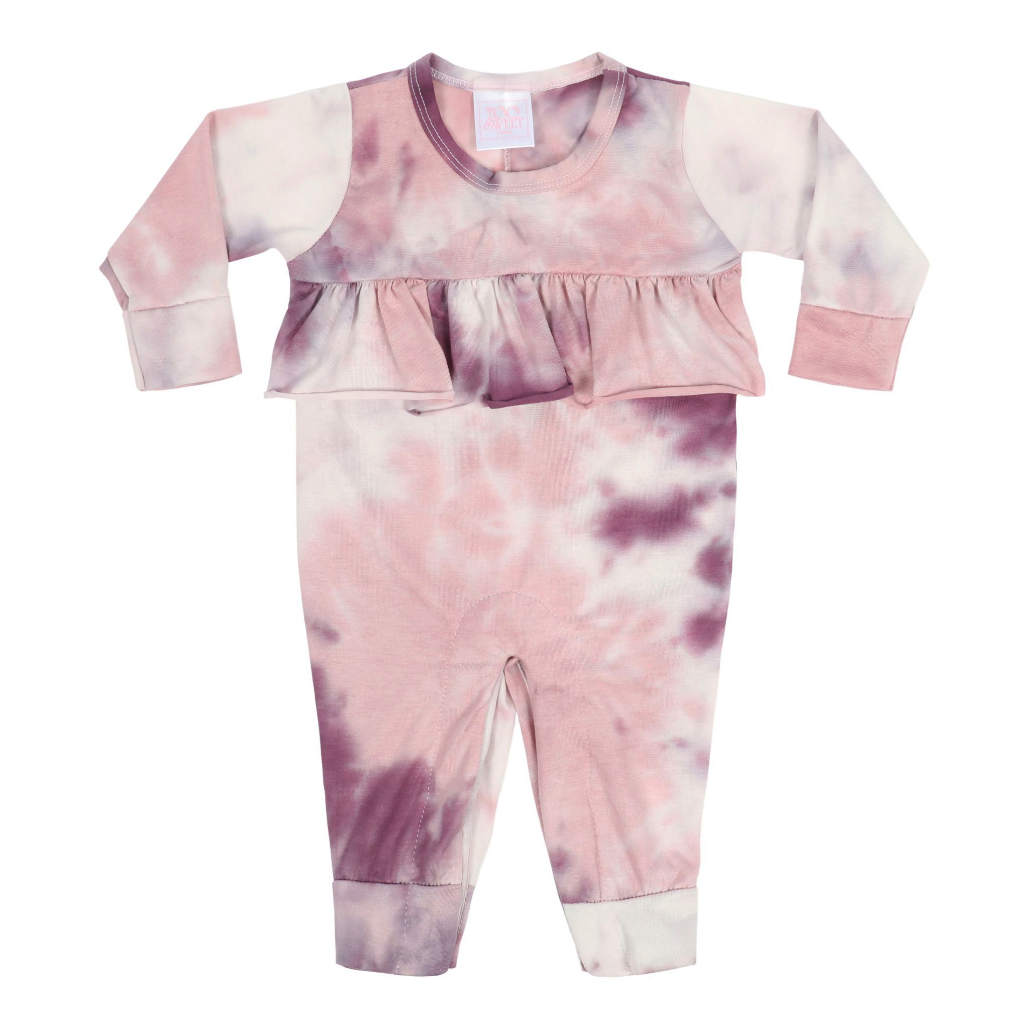 Tie Dye Ruffle Gathered Coverall - Denny's