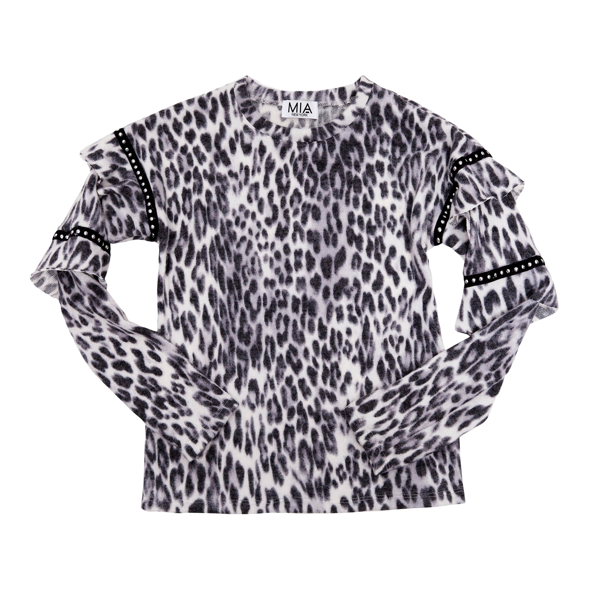Leopard Studded Ruffle Hacci Trim - Denny's