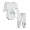 Tie Dye Gray & Pink Splatt 2pc Onesie Set - Denny's