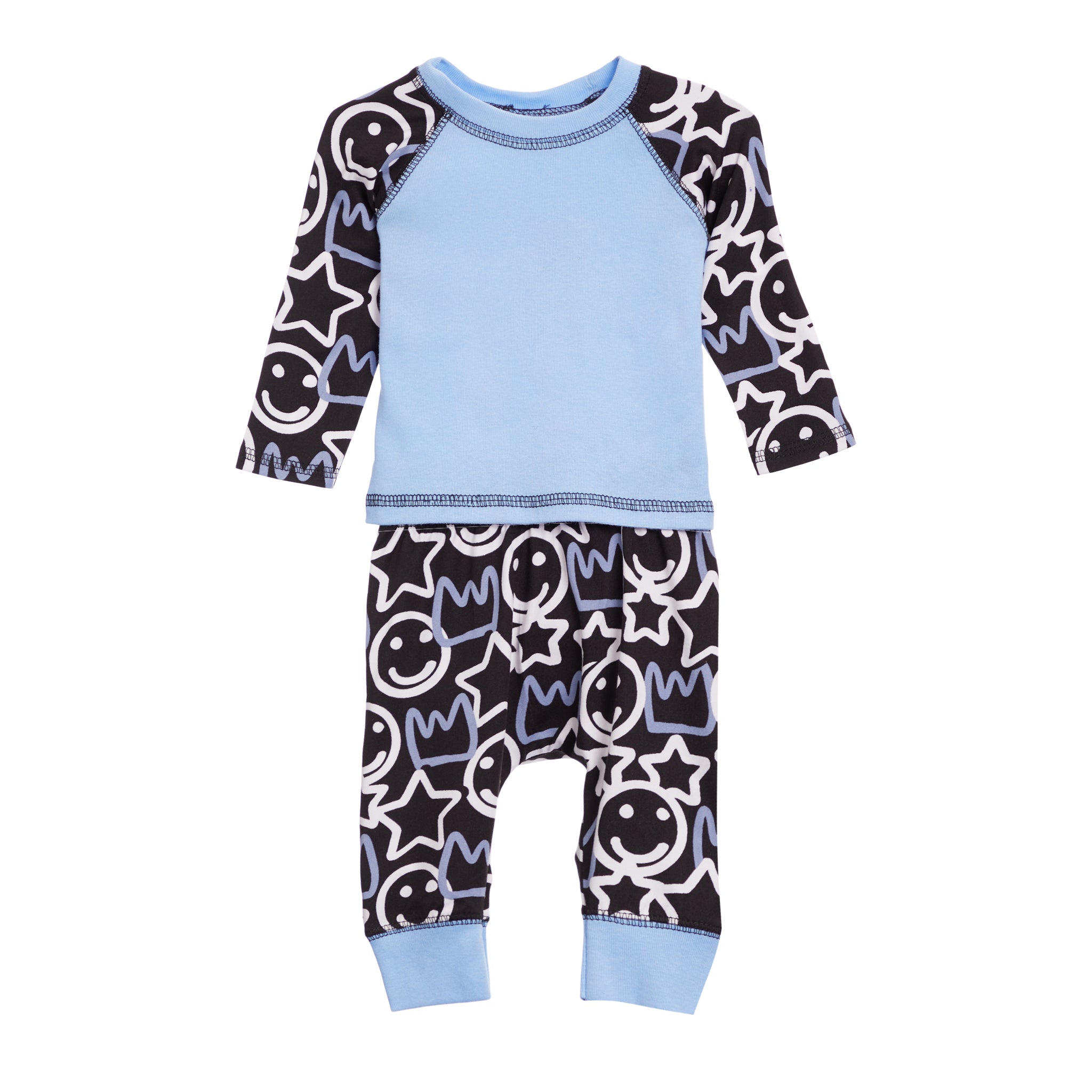 2pc Smiley Crown Raglan Set - Denny's