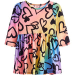 Black Hearts Ombre Skater Dress - Denny's