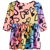 Black Hearts Ombre Skater Dress - Denny's