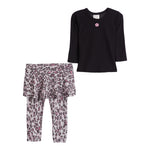 2pc Pink Leopard Knit Skirted Legging Set - Denny's