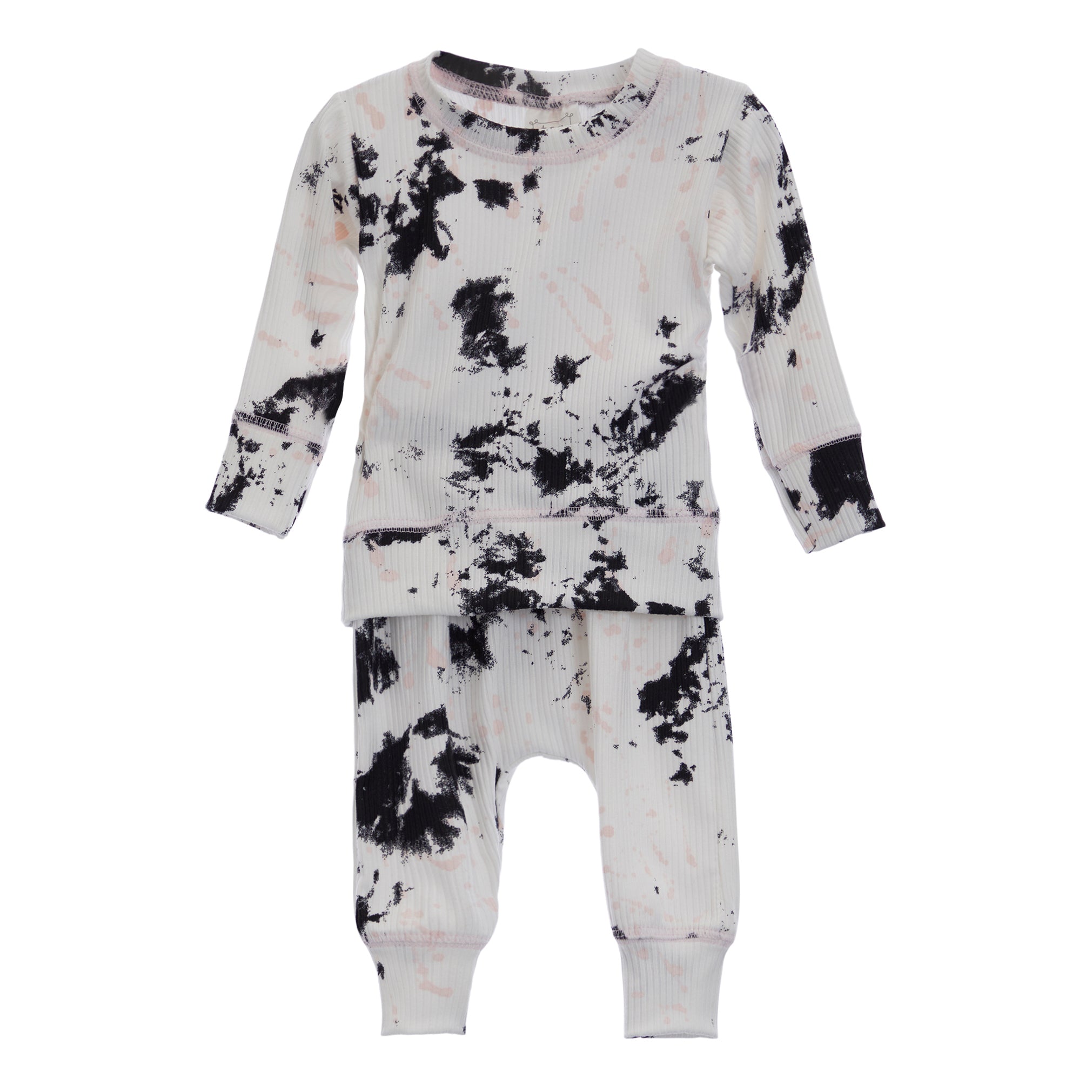 2pc Black & Pink Splatt Harem Set - Denny's