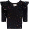 Foil Star Ruffle Shoulder Tee - Denny's