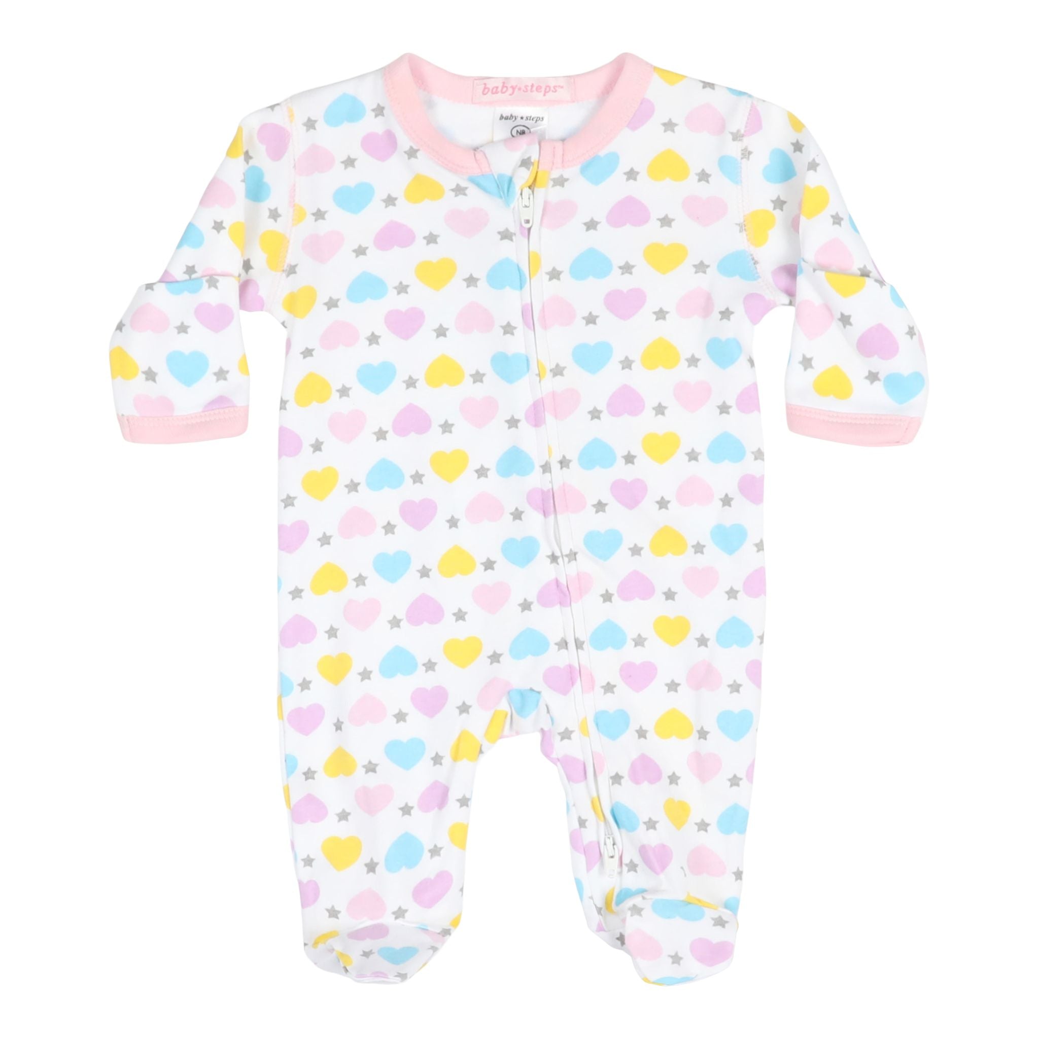 Rainbow Heart Footie - Denny's