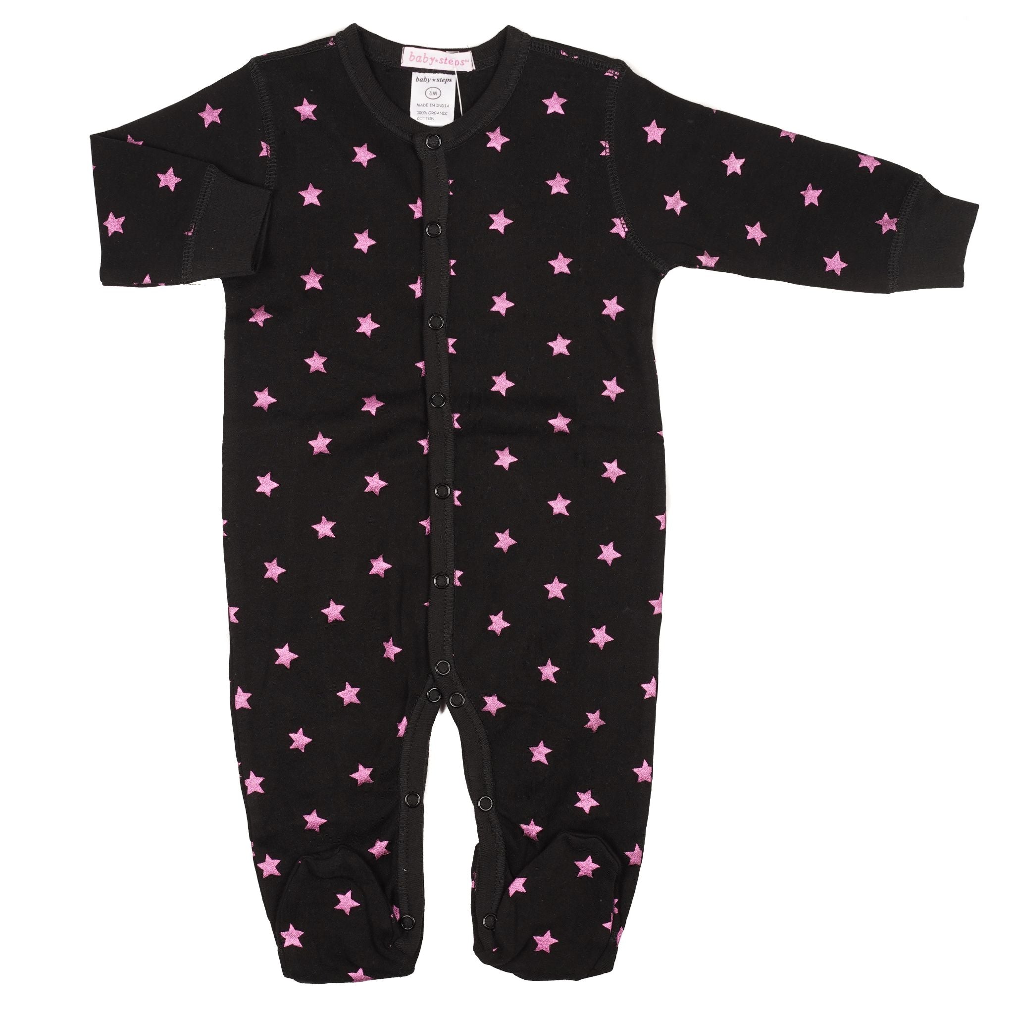 Black Foil Star Footie - Denny's