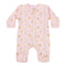Lt Pink Metallic Heart Footie - Denny's