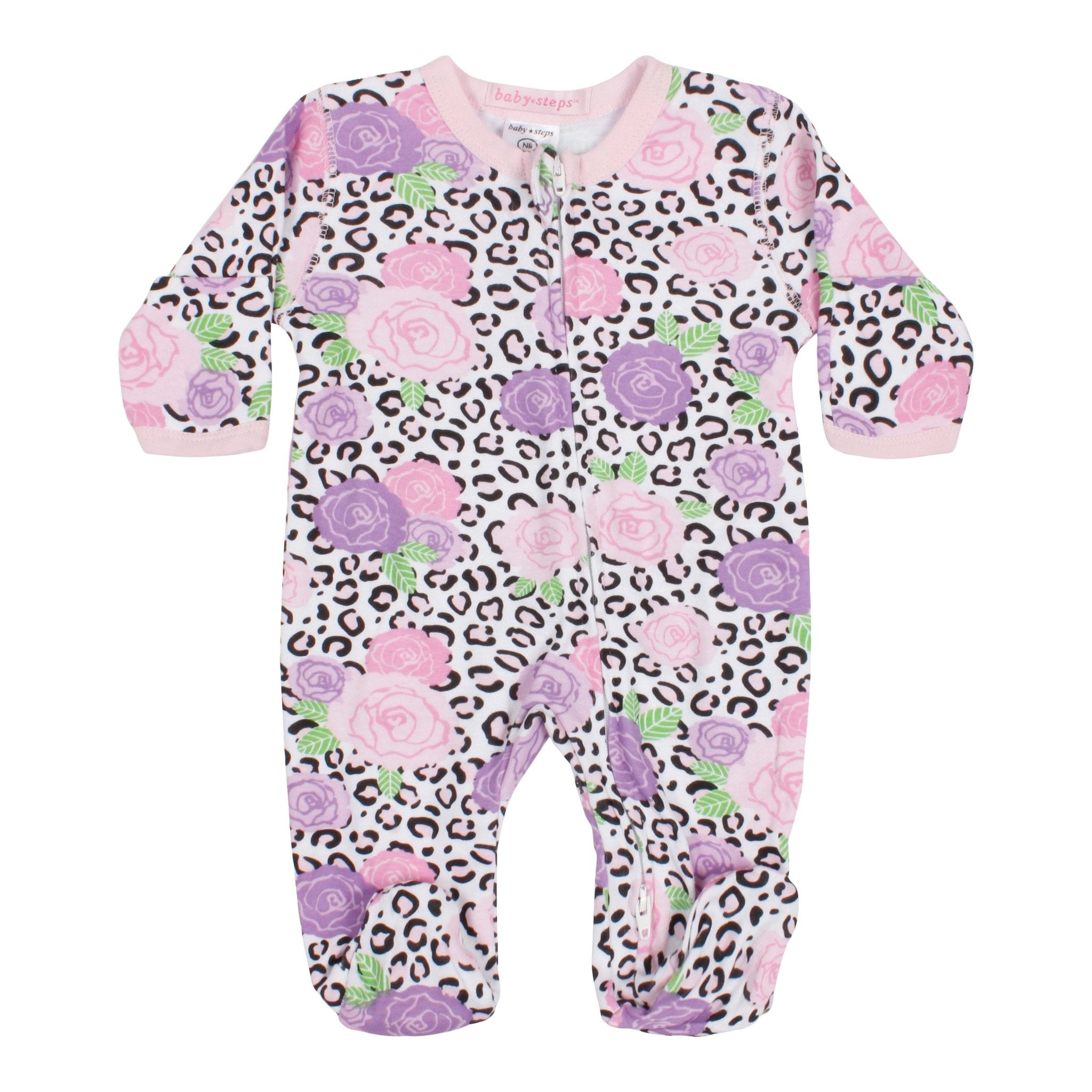 Footie Floral Leopard - Denny's