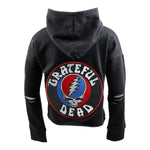 Long Sleeve Cut Off Hoodie w Grateful Dead n Cuts - Denny's