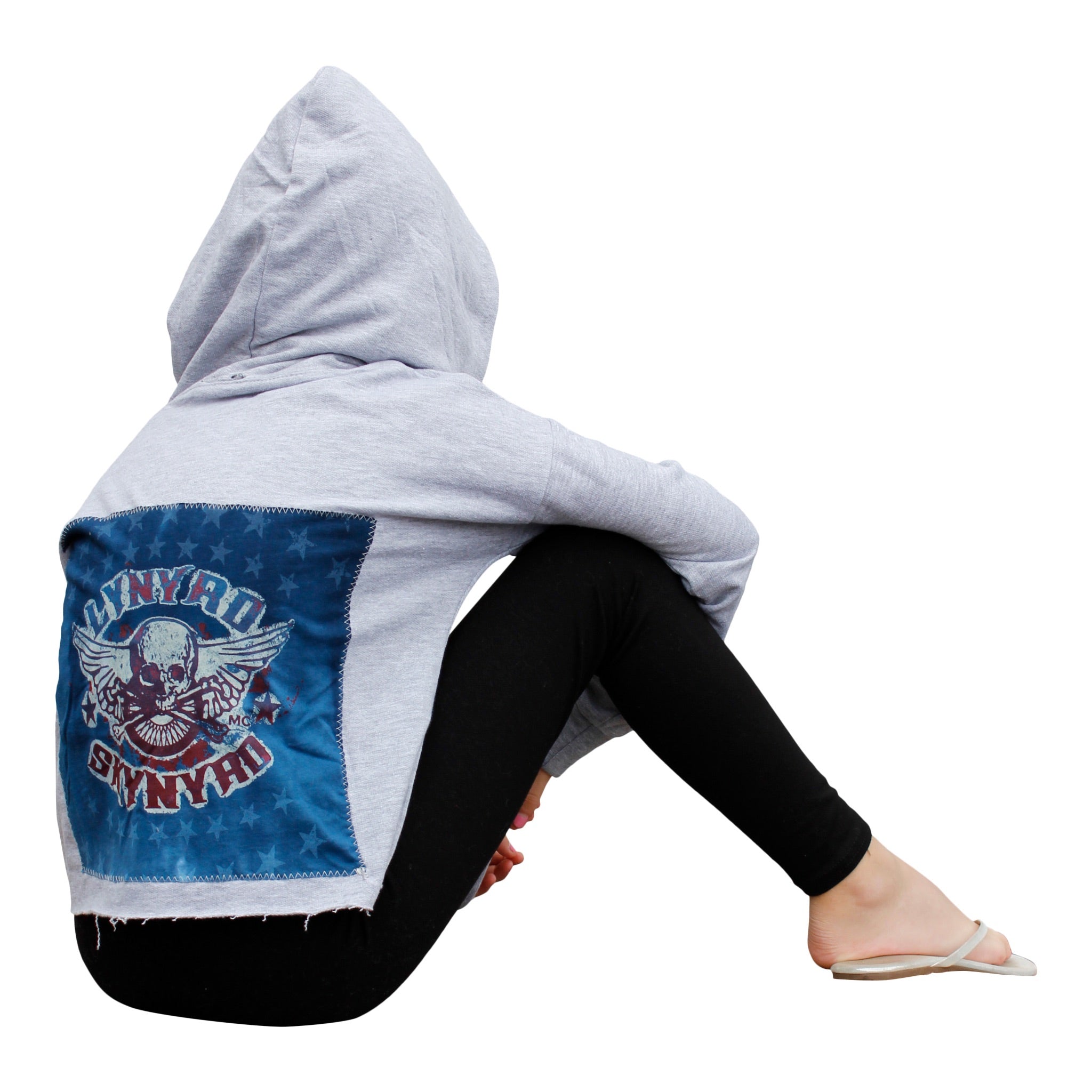 Long Sleeve Cut Off Hoodie w Lynyrd Skynyrd/Cuts - Denny's