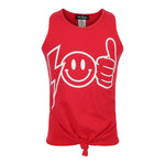 Bolt, Smiley, & Thumbs Up Tie Waist Tank - Denny's