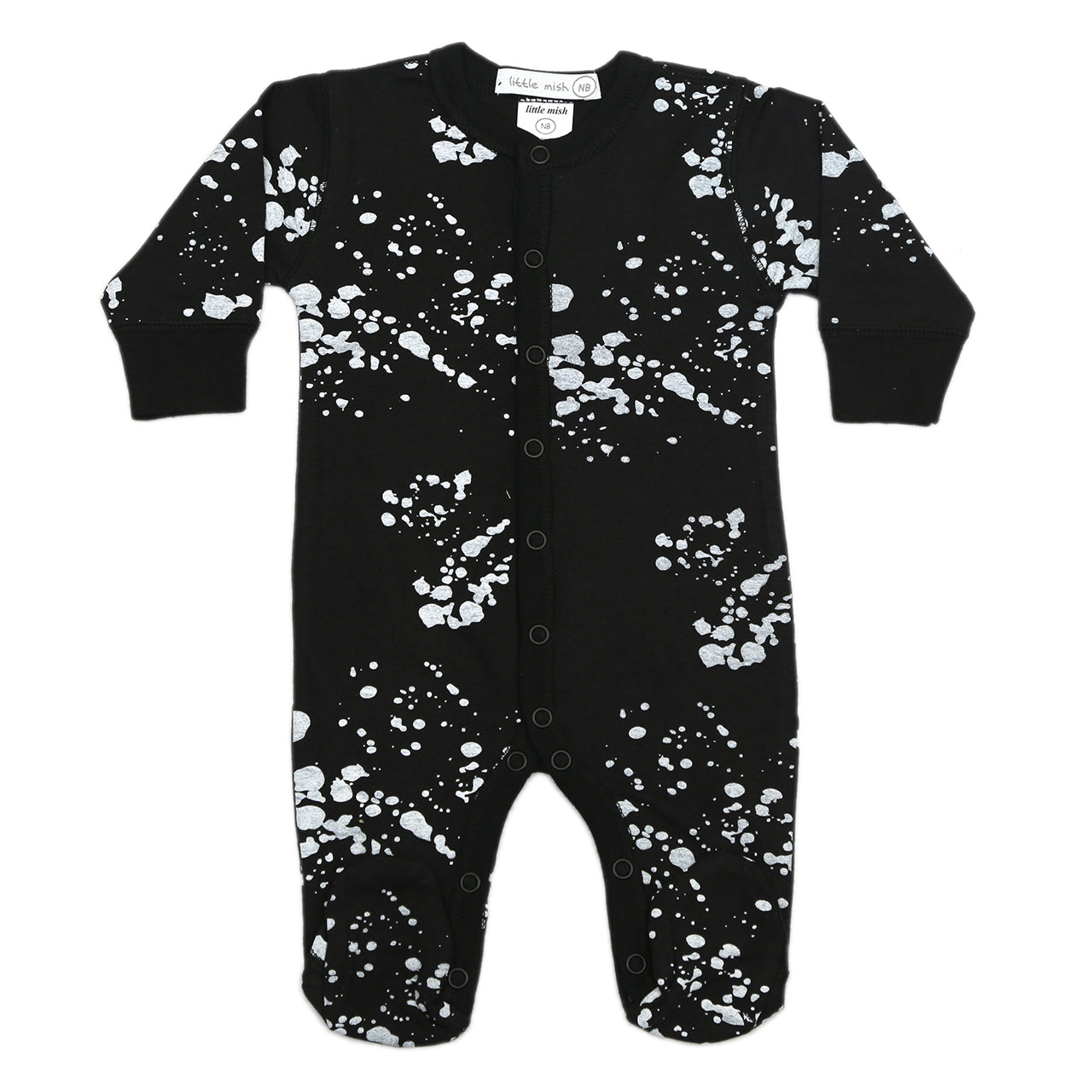 Black Splatter Footie - Denny's