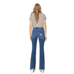 Hi-Rise Buttonfly Distressed Flare - Denny's