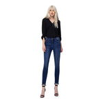 High Rise Front Seam Uneven Hem Skinny - Denny's