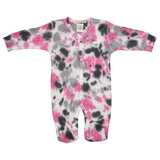 Pink & Black Tie Dye Footie - Denny's
