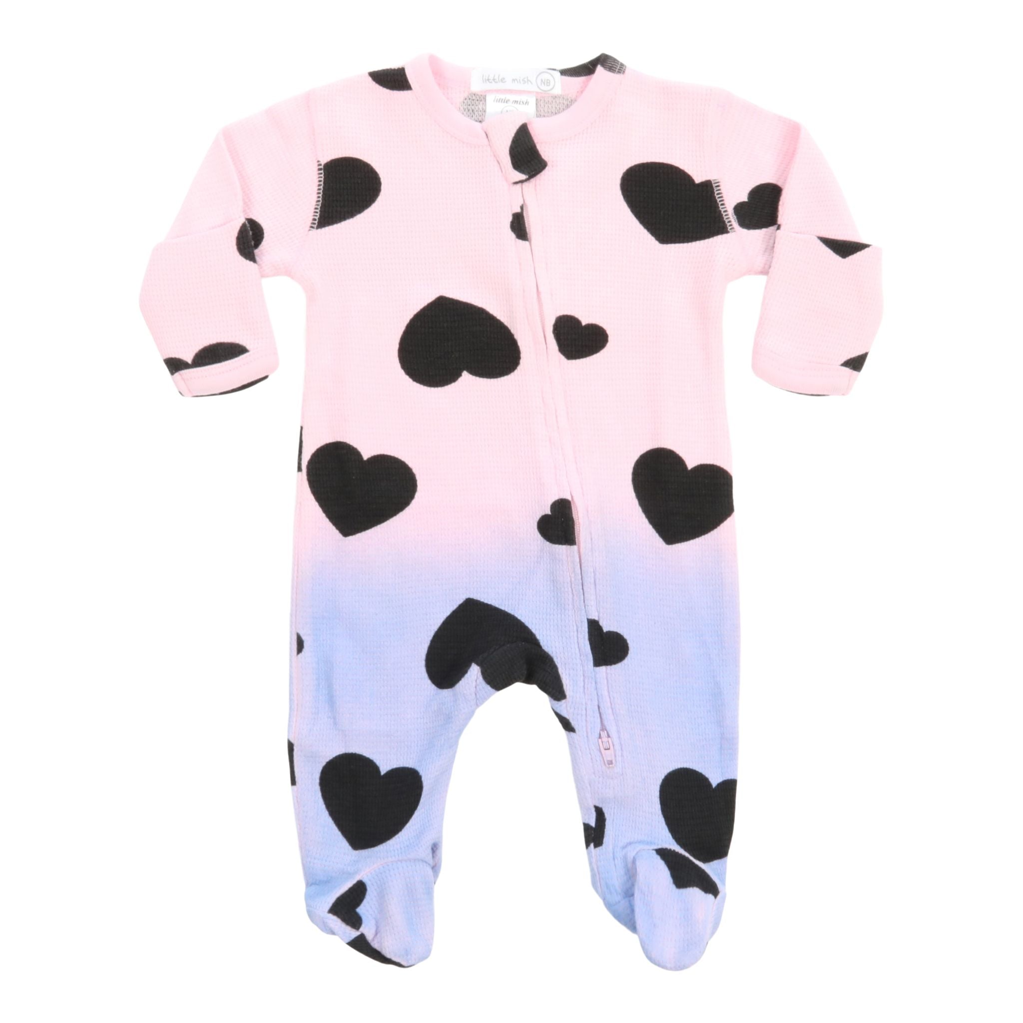 Ombre Hearts Footie - Denny's