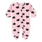 Black Hearts Pink Footie - Denny's