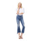 Mid Rise Distressed Cropped Flare - Denny's