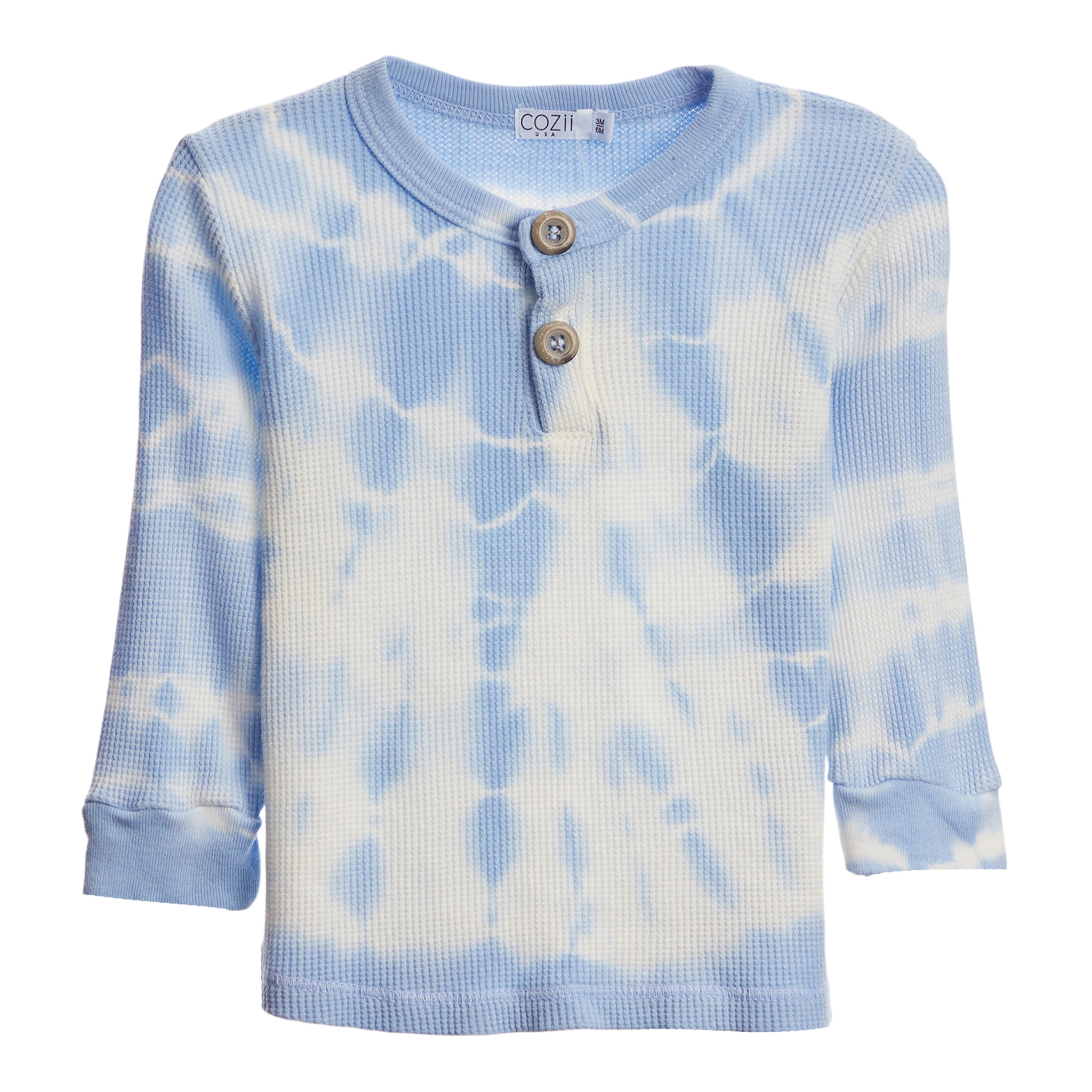 Tie Dye Henley Thermal - Denny's