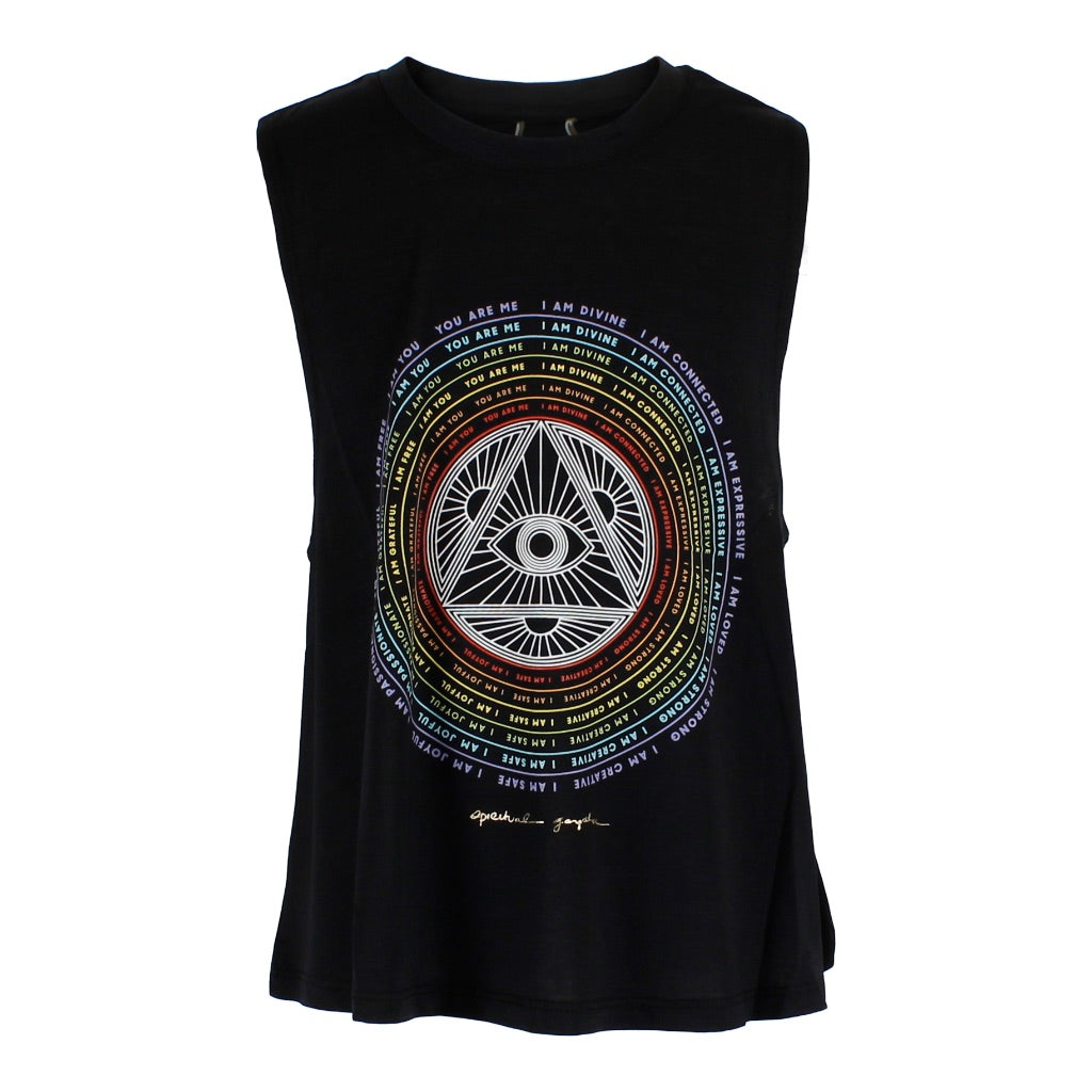 Crop Muscle Tank with Seeing Eye - Denny's