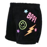 Neon BFF Sticker Fuzzy Shorts 7/14 - Denny's