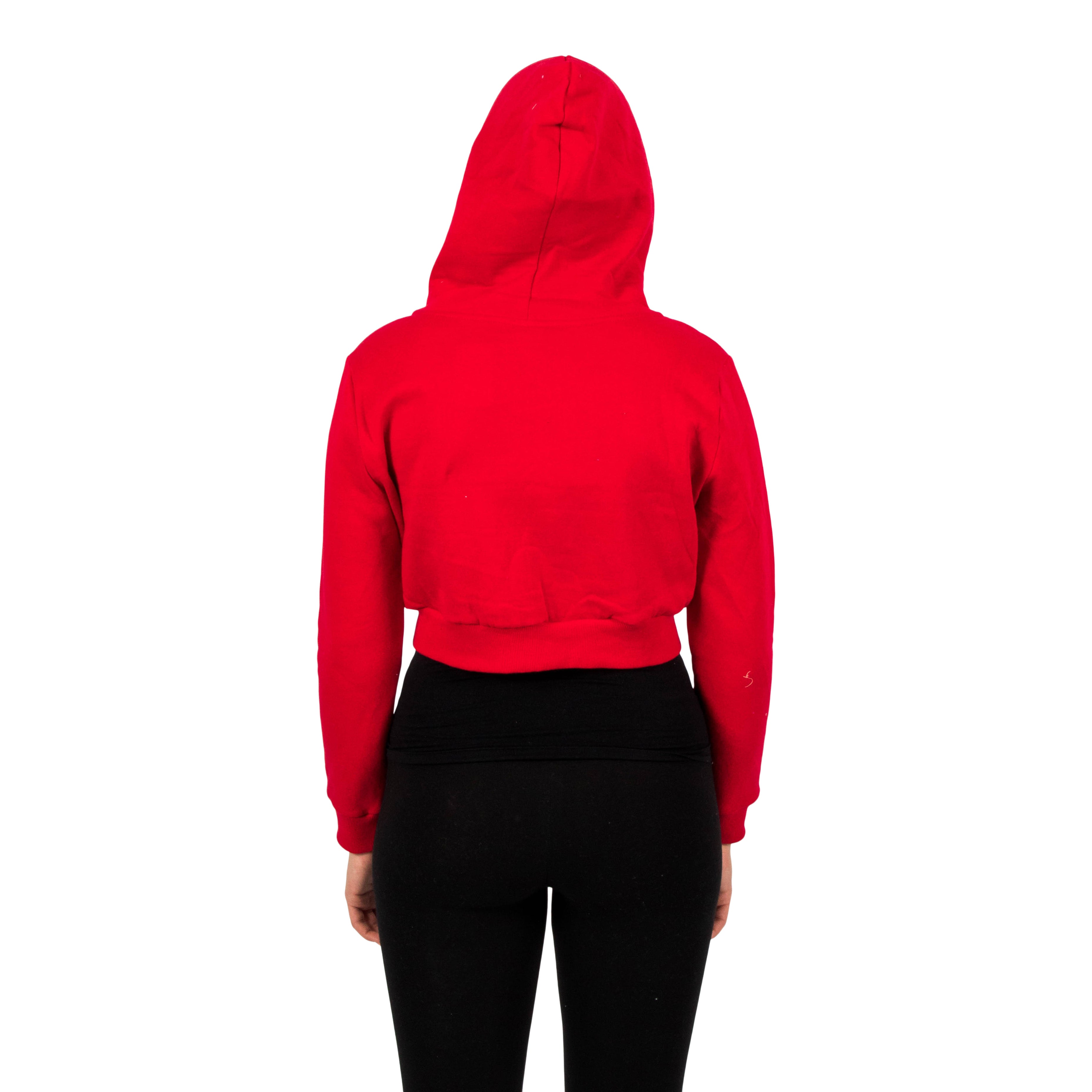 Solid Fleece Zip Crop Hoodie - Denny's