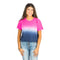S/S Fearless Hot Pink Midnight Dip Dye Crew - Denny's