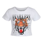 Fearless Tiger Splatter Crop Tee - Denny's