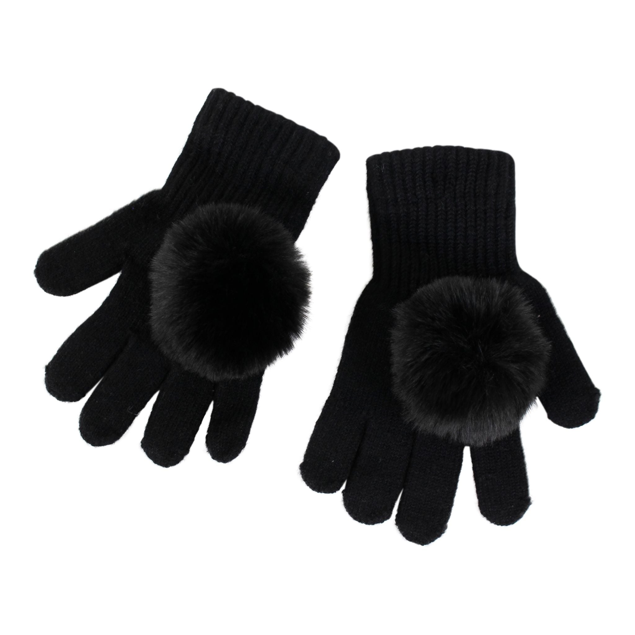 Black Glove with Black Pom - Denny's