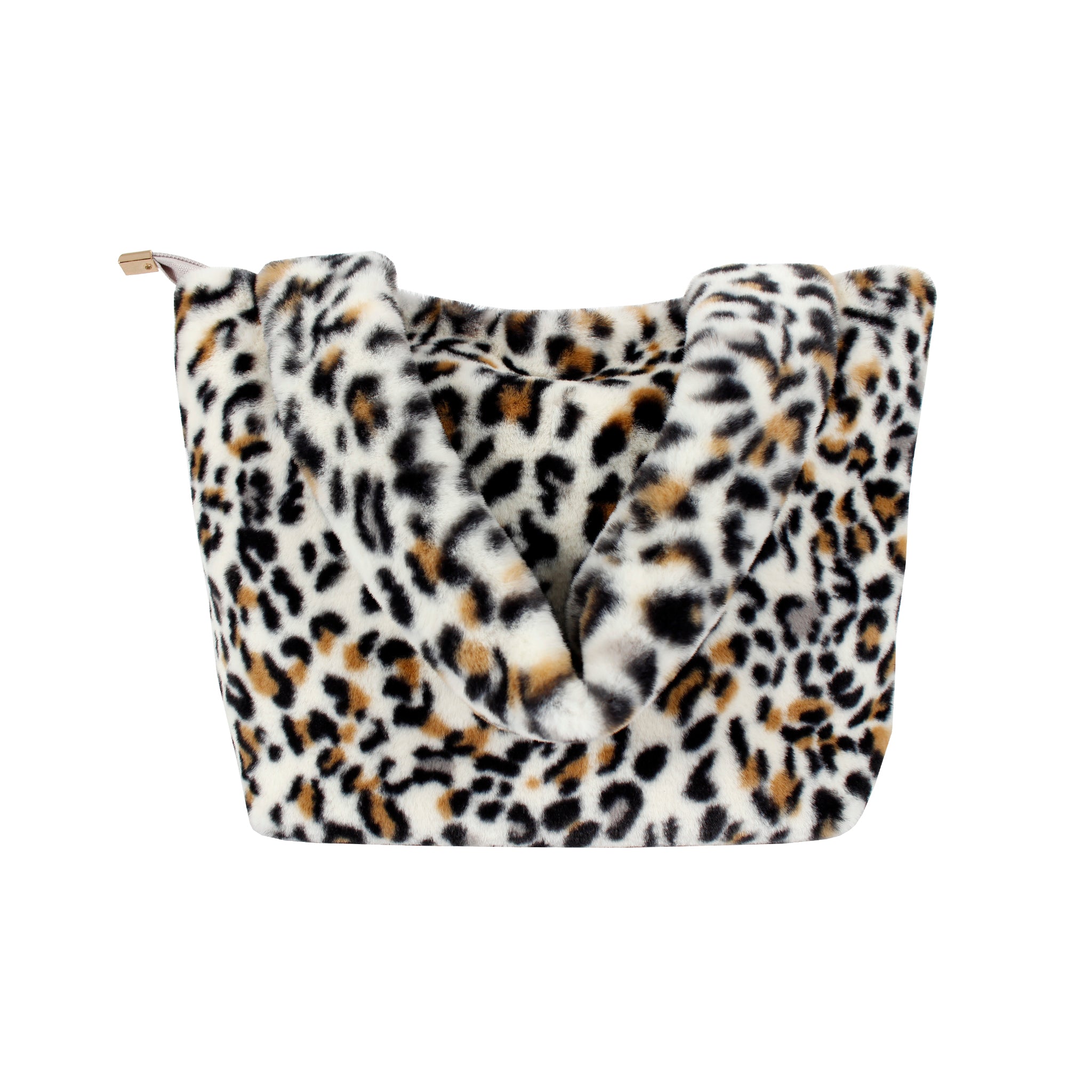 Faux Fur Tote with Web Strap - Denny's