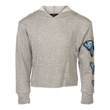 Blue Butterfly Arm Crop Hoodie - Denny's