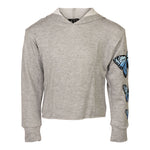 Blue Butterfly Arm Crop Hoodie - Denny's