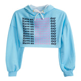 Have A Awesome Day Crop Hoodie - Denny's