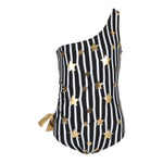 Gold Stars 1pc Striped Bathing Suit - Denny's