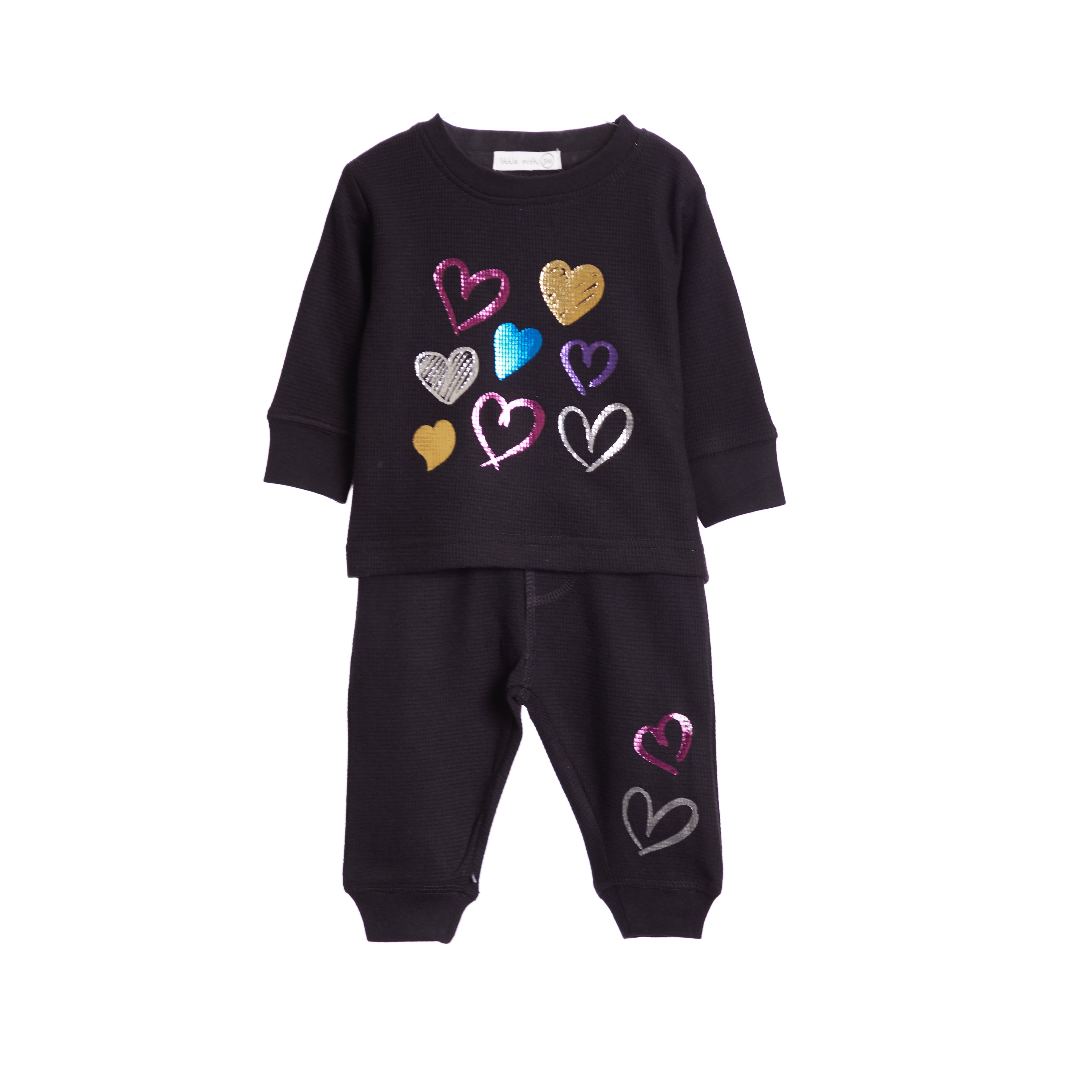 2pc Foil Hearts Thermal Set - Denny's