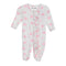 Hearts And Dots Ruffle Footie - Denny's