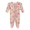 Pink Floral Ruffle Footie - Denny's