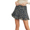 Flared Ruffle Hem Floral Mini Skort - Denny's
