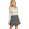 Flared Ruffle Hem Floral Mini Skirt - Denny's