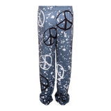Black & White Peace French Terry Jogger - Denny's
