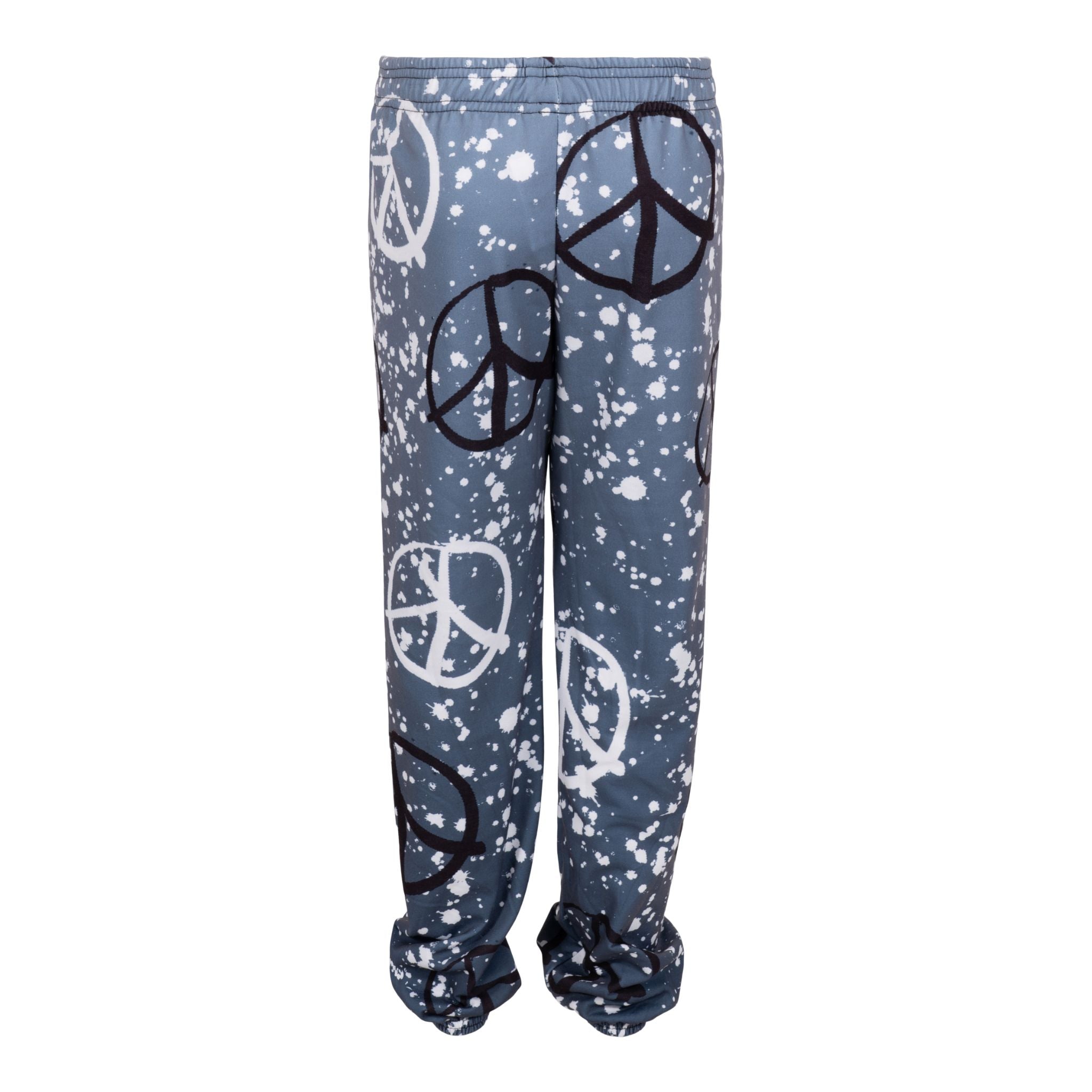 Black & White Peace French Terry Jogger - Denny's