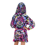 Cropped Colorful Tie Dye Sweatshirt with Tie Waist - Denny's