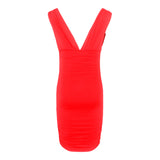 Trisha V-neck Rouching Dress - Denny's