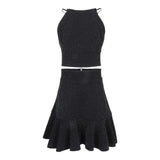 2pc Lurex Halter & Skirt Set - Denny's