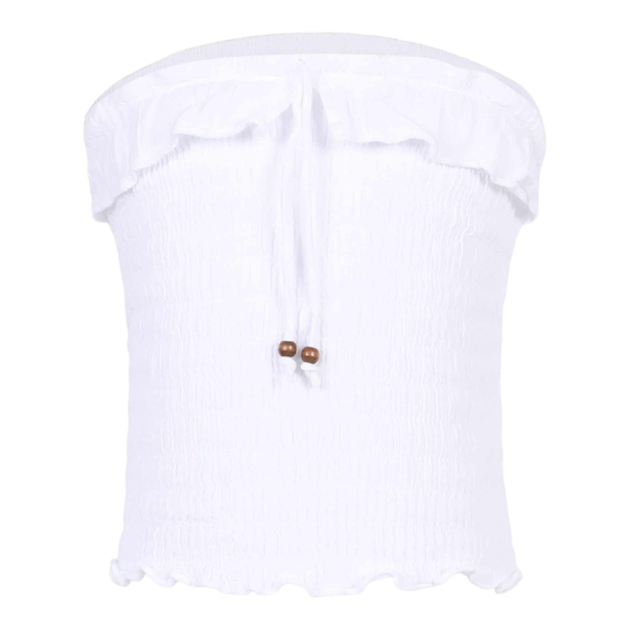 Ruffle Smocked Tube Top - Denny's