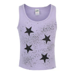 Black Stars & Black Spray Paint Tank - Denny's