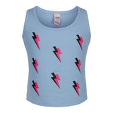 Pink & Black Bolts Rib Tank - Denny's